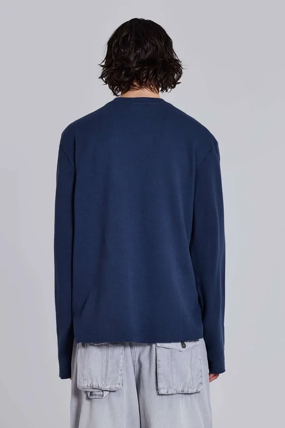 Kasper Digi Waffle Navy T-Shirt