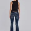 Kelsey Low Rise Skinny Bootcut Jeans in Dark Wash