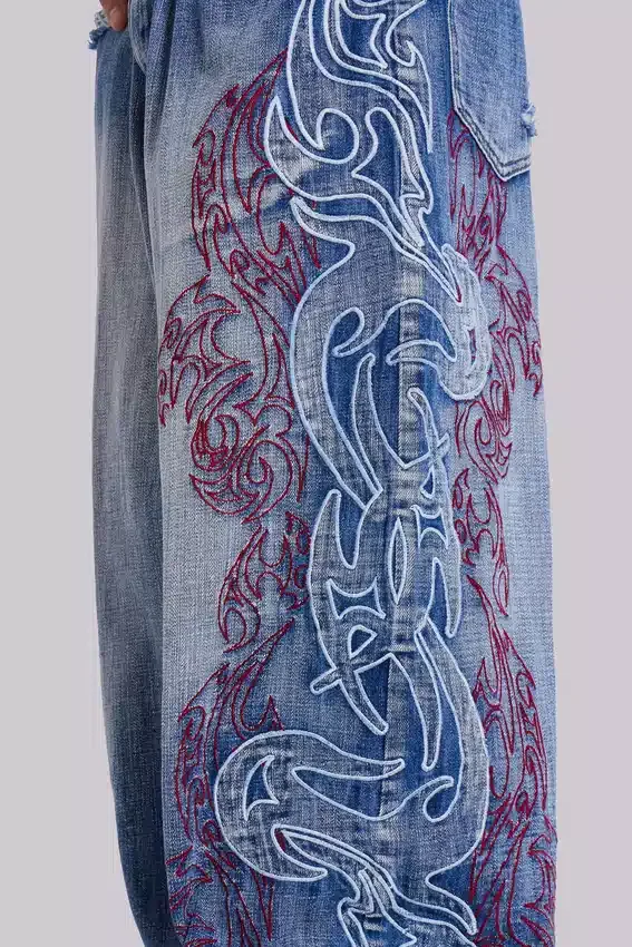 Layered Tribal XL Colossus Jeans