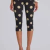 Lola Foldover Capris in Polkadot Stripe
