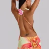 Lucia Backless Mini Dress With Flower Detail