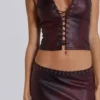 Lynx Faux Leather Corset Top