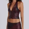 Lynx Faux Leather Mini Skirt