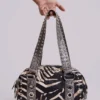Marza PU Leather Studded Bag in Zebra