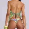 Melona Embellished Wrap Mini Skirt in Lime