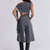 Mena Asymmetric Top in Grey