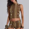 Myrica Mirror Backless Top