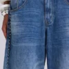 Nailed Studded Colossus Jeans in Mid Blue Wash