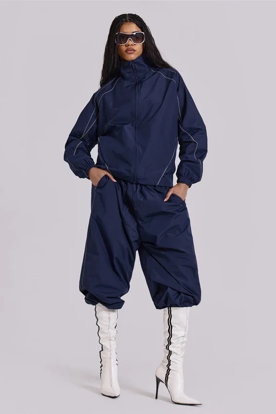 Navy Vapor Tracksuit Bottoms