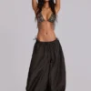Nexis Nylon Balloon Parachute Pants in Khaki