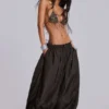 Nexis Nylon Balloon Parachute Pants in Khaki