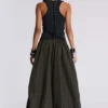 Ramona Burnout Vest Top in Black