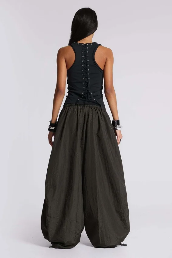 Ramona Burnout Vest Top in Black