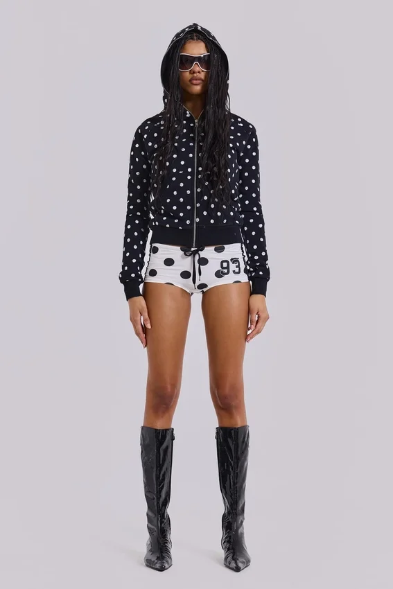 No.13 Polka Dot Football Mini Shorts