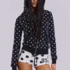 No.13 Polka Dot Football Mini Shorts