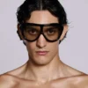 Noctra XL Stud Sunglasses in Amber