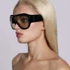 Noctra XL Stud Sunglasses in Amber