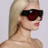 Noctra XL Stud Sunglasses in Damson