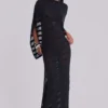 Noir Knit Maxi Dress in Black