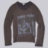 Noise Double Layer Long Sleeve Top