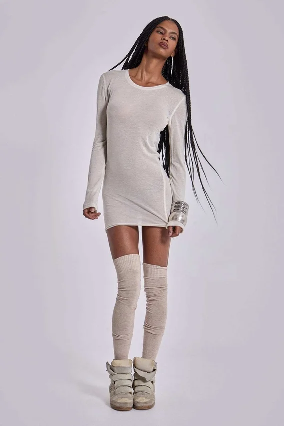 Oatmeal Mist Mini Dress