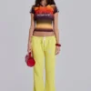 Cleo Slouchy Bootcut Jogger in Neon