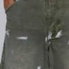 Painted Khaki Ripstop Carpenter Jeans
