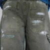 Painted Khaki Ripstop Carpenter Jeans