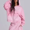 Pink Sporty Baggy Monster Hoodie