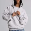 Pullover Bitten Hoodie in Grey Marl