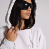 Pullover Bitten Hoodie in Grey Marl