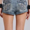 Rock Revival Embellished Denim Mini Shorts