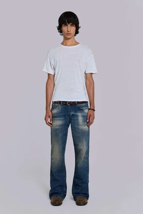 Saddle Skinny Brown Leather Belt