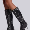 Shadow Studded Knee-High Boot