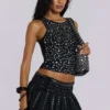 Silvra Studded Tankini Vest