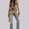 Strap Up Stonewash Jeans