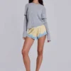 Line Double Layer Long Sleeve Top