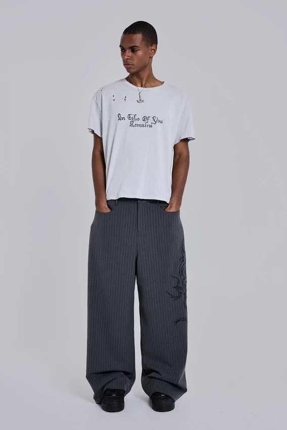 Tattoo Pinstripe Goliath Suit Pants