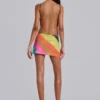 Toryn Backless Stripe Sequin Mini Dress