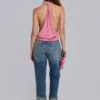 Tullia Sripe Jersey Drape Top