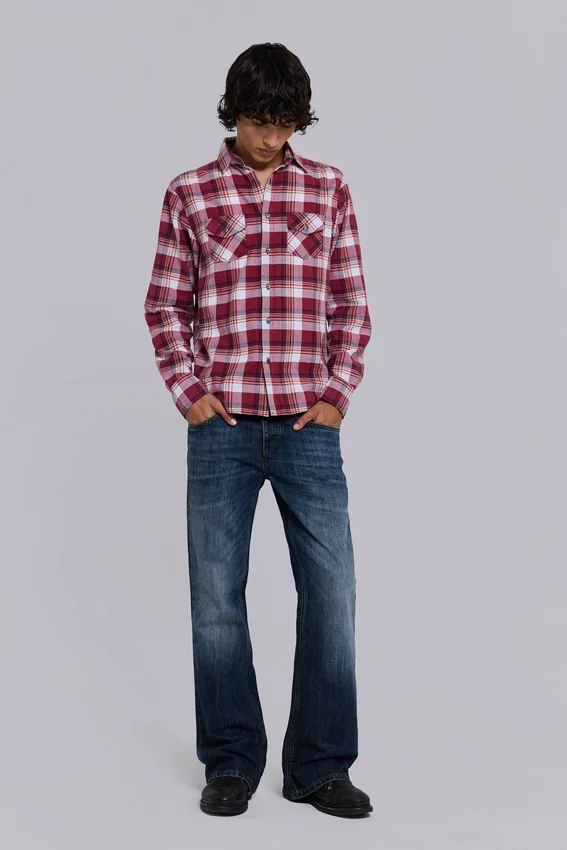 Vacation Plaid Fitted Shirt