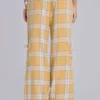Vellora Low Rise Check Trousers