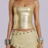 Vinta PU Leather Studded Mini Skirt