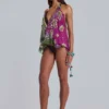 Vireya Embellished Backless Halter Top