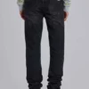 Washed Black Drain Jeans