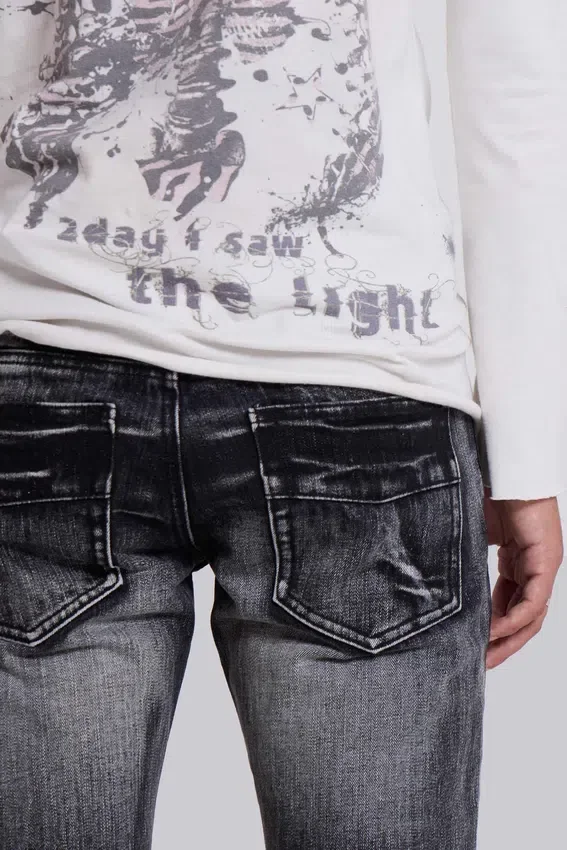 Washed Black Drift Bootcut Jeans