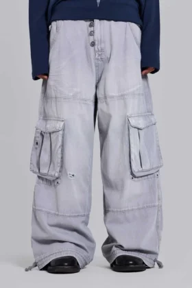 Washed Grey Decoy Cargos