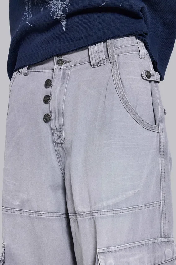 Washed Grey Decoy Cargos
