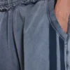 Washed Grey Sporty Stripe Monster Jogger Shorts