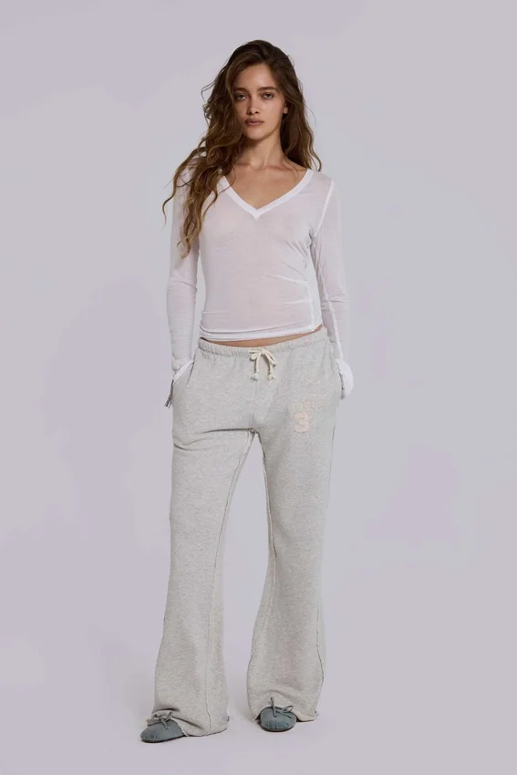 White Mist V Neck Top